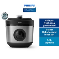 Philips HD3213/32 | Spherical Pot Analog Rice Cooker | 1.8L | FreshDefense Tech - 48hr Fresh & Delic