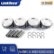 4pcs +0.5 Engine Parts Piston & Rings Set Kit Fit Gas 2.0 L L4 10-21 For BWM N20B20 N20 B20 N26B20 N