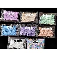 manik manik BABY PASTEL MIX manik manik pasir mute pasir glassbeads gelang kalung aksesoris