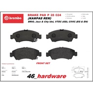 Brembo Brake Pad P28024 Jazz City Idsi Vtec Brio Gd Front Brake Pads - 46_hardware