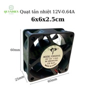 Radiator Fan 6x6x2.5 cm 12V-0.64A Brushless Fan - Quynh Dien Electronic Components