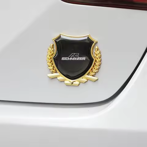 Car emblem 3D Metal Badge Sticker Wheat Ear Shape Car Window Decoration Sticker Accessories for AC S