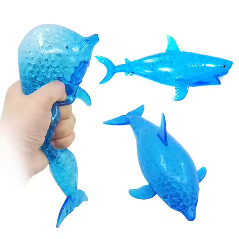 Squishy Shark Stress Balls Dolphin Squeeze Ball Stretchy Stress Squish Ball Sea Animal Squeeze Squis