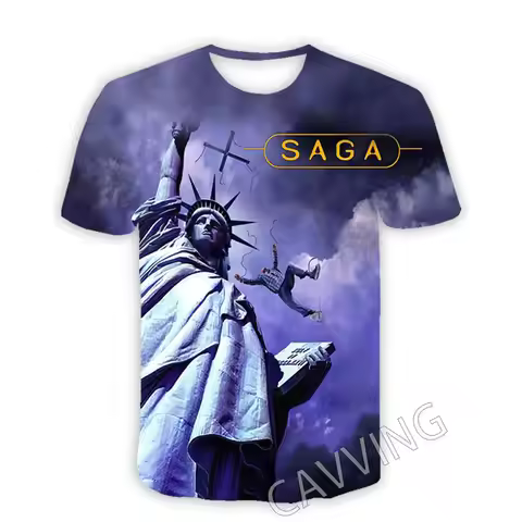 New Fashion Women/Men's 3D Print SAGA BAND Casual T-shirts Hip Hop Tshirts Harajuku Styles Tops Clot