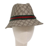 GUCCI GG Supreme Web Sherry Line 帽子 PVC M 米色 紅色 綠色 正品 yk12592