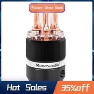 Monosaudio F101 99.99% Pure Copper Hifi Audio Power Cord Cable IEC Female Connector EU Plug