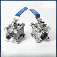 [.667.]304 stainless steel three-piece ball valve Q61F thread internal thread full diameter welded v