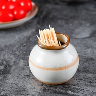 Three-point Burnt Cloth Bag Toothpick Holder Japanese Korean Creative Ceramic Succulent Storage Japa