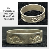 KOKOPELLI WHEELER MFG. VINTAGE STERLING SILVER BAND size 8.5 Ring FR 001
