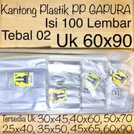 [Isi100] Plastik Laundry Gapura 60x90 Tebal 02 / Kantong Plastik PP 60x90x02 / Plastik Opp Tipis 60x