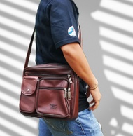 กระเป๋าสพายพาดลำตัว ใช้ได้ทั้งผู้ชายและผู้หญิง แบรนด์  WOLVES ORIGINAL แท้ 100%  หนัง pc กันน้ำ   ด้