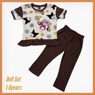 BAJU KUROMI SET SELUAR BUDAK PEREMPUAN