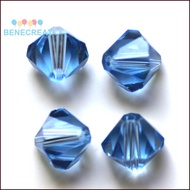 200pcs Imitation Austrian Beads Grade AAA K9 Glass Faceted Bicone Cornflower Blue 4x4mm Hole: 0.7~0.