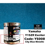 Yamaha Y15ZR Exciter City Blue Y5008 Cover Set High Quality CW Aikka DIY Spray Gun Touch Up 0.5Liter