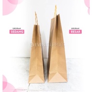 [Retail] Brown Paper Bag/Brown Paper Bag Paper Bag Plain Totebag Medium Jumbo Large Paper Rope