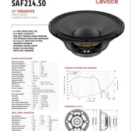 Speaker Komponen Lavoce SAF214.50 SAF 214.50 21in subwoofer 21 inch