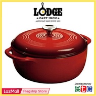 Lodge Enameled Cast Iron Dutch Oven - Red (6qt/5.58L)