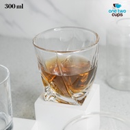 One Two Cups Whisky Crystal Old Fashioned Rock Glass 300ml - GW-300