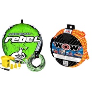 Airhead Rebel Towable Kit 1 Rider Tube with Rope and Pump, Kwik-Connect Tow, Double-Stitched Full Ny