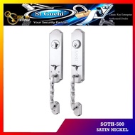 ST GUCHI Double Entrance Handle Lockset SGTH 500 Satin Nickel SN Gripset