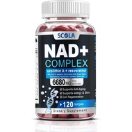 SCOLA NAD plement 6680mg Extra Strength, Liposomal NAD with Resveratrol, NAD Plus Boosting for Anti-