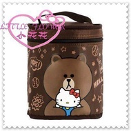 小花花日本精品♥ Hello Kitty  LINE 熊大 便當袋 野餐袋 保溫 圓形保溫便當袋 56859805