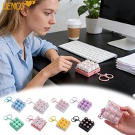 [DEMO3] Fidget Keychain, Cat's  Shape 9Keys Keyboard Clicker Toy, Relaxing DIY Keyboard Keys Button 