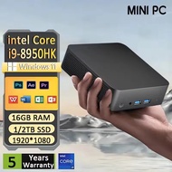【Local warranty】 Portable Mini PC Gamer Intel Core i9 8950HK Windows 11 Computer 16GB DDR4 512GB 1TB