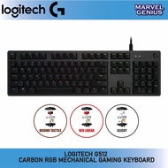 LOGITECH G512 CARBON RGB MECHANICAL GAMING KEYBOARD (CLICKY / RED LINEAR / BROWN TACTILE )