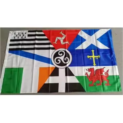 3x5ft European Pan Celtic Nations Flag Ireland Scotland Wales Brittany PARTY BANNER