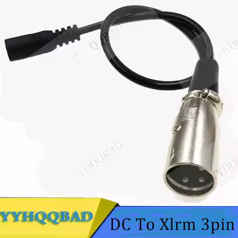 DC to Xlrm 3pin Connector Cable for DC5.5MM Charger 1PCS