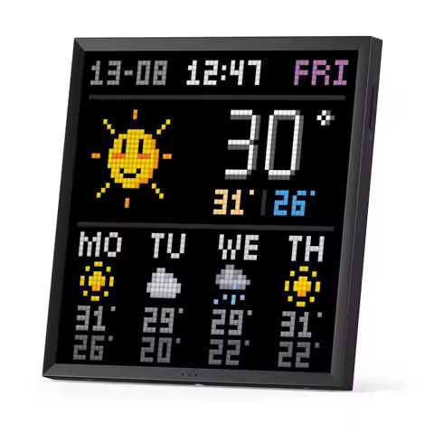 Divoom Pixoo 64 WiFi Pixel Art Display WiFi Cloud Digital Frame with APP Control,64 X 64 LED Panel f