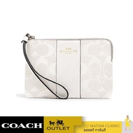 ของแท้ 💯% กระเป๋าคล้องมือ1ซิป COACH 58035 CORNER ZIP WRISTLET IN SIGNATURE CANVAS (IMRFF)