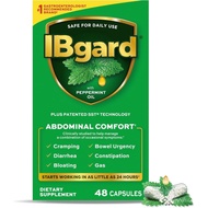 IBgard Gut Health Supplement, Peppermint Oil Capsules for Abdominal Comfort, 48 Capsules