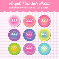 Angel Number Aura Laminated and Waterproof Die-Cut Stickers | Loona Creates