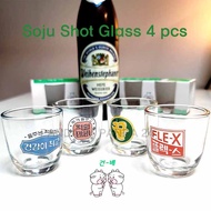 🎁SALE🎁 Soju Shot Glass 4 pcs (50ml) / Home &amp; Living, Kitchen &amp; Dining, Drinking Glass