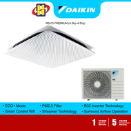 Daikin Air Conditioner (4.0HP-4.5HP) R32 Non-Inverter ECO+ REVO PREMIUM Ceiling Cassette FCFV100A / FCFV125A