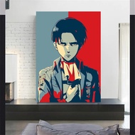 Bức Tranh Tường Attack on Titan Levi Ackerman Trang Trí Phòng Cho Tuổi Teen