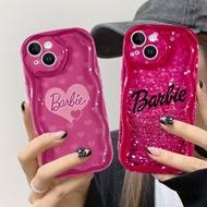 CK OPPO Reno 10 8t 7z 8z 6 4 pro A98 A94 A93 A79 A57 A55  A78 A71 A73 A58 A54 A38 A18 A17 A17K A16 A16S 5G clear aesthetic  pink Barbie Wave shockproof phone case NYGNC