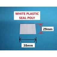 100PC WHITE PLASTIC SEAL POLY (38mm x 29mm)