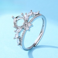 Women's Ring Setting DIY Inlay Round Jade Factory Wholesale