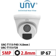 Uniview UAC-T115-F28 5MP Turret Analog Camera - Uniview 5MP Turret Camera 2.8mm / 4.0mm Lens - 5MP C