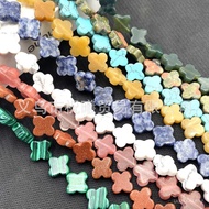 Hair Accessories Four-leaf Clover Four-leaf Clover Crystal Agate Accessories Beads diy Bracelet Loos