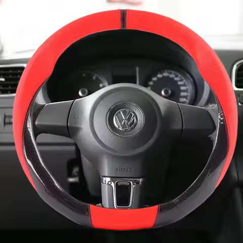 For Volkswagen VW Polo 6R 6N 6N2 6C 9N 9N3 Rline R Line Car Interiors Accessories Carbon Fiber Leath