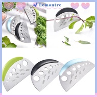 LEMONTRE Herb Cutter Stripper, 2 in 1 Multifunctional Vanilla Vegetable Greens Leaf Remover,  Stainl
