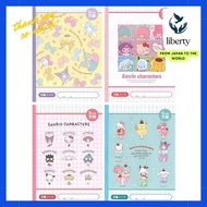 Yamayama Paper Industry Sanrio Notebook 5mm Graph Rule Sanrio Characters 4 Books M/X 4PNB-W