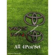 Toyota Vios 2019-2022 Matte Black Logo Emblem