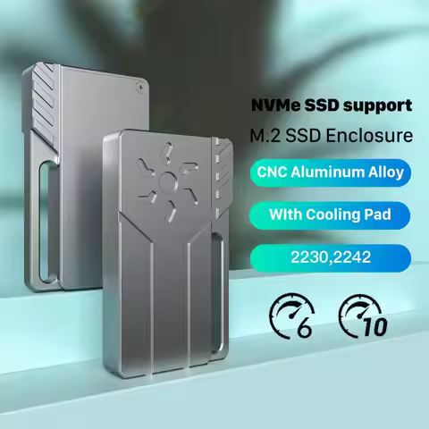 2230 Enclosure 2242 M2 NVMe Case USB3.2 Gen2 10Gbps Portable for Desktop Laptop USB C NVMe Box for S