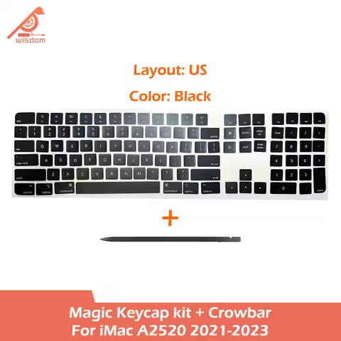 Computer A2520 US Layout Keycaps Keys For iMac 24" M1 A2520 Magic Keyboard Repair Key Replacement Bl