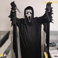 JENNIFERDZJI Demon Costumes, Hooded Halloween Death Ghost Costume, Scary Dress Up Cosplay Sorcerer C